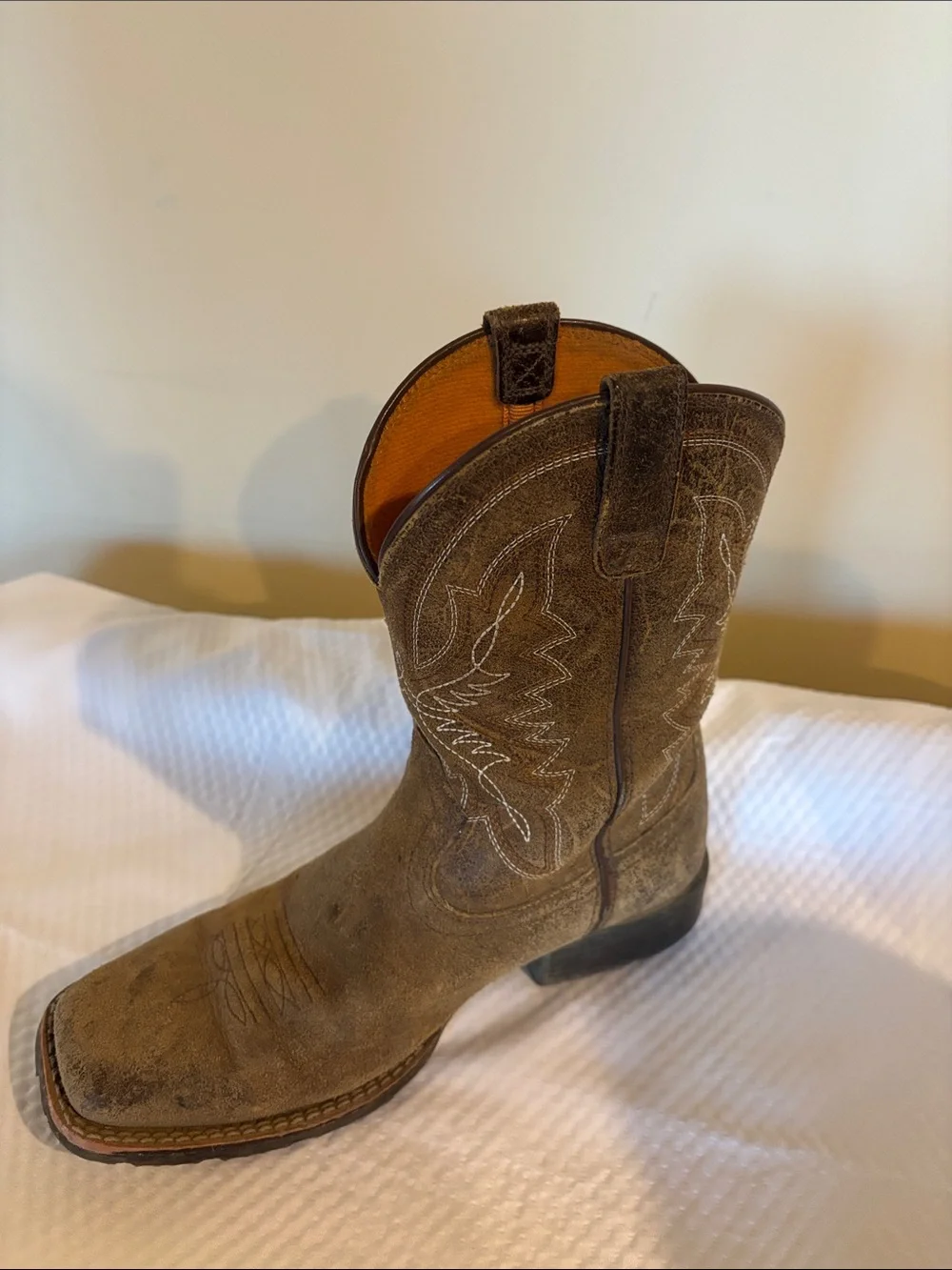 Ariat Kids Tan Brown Western Pull-On Boots